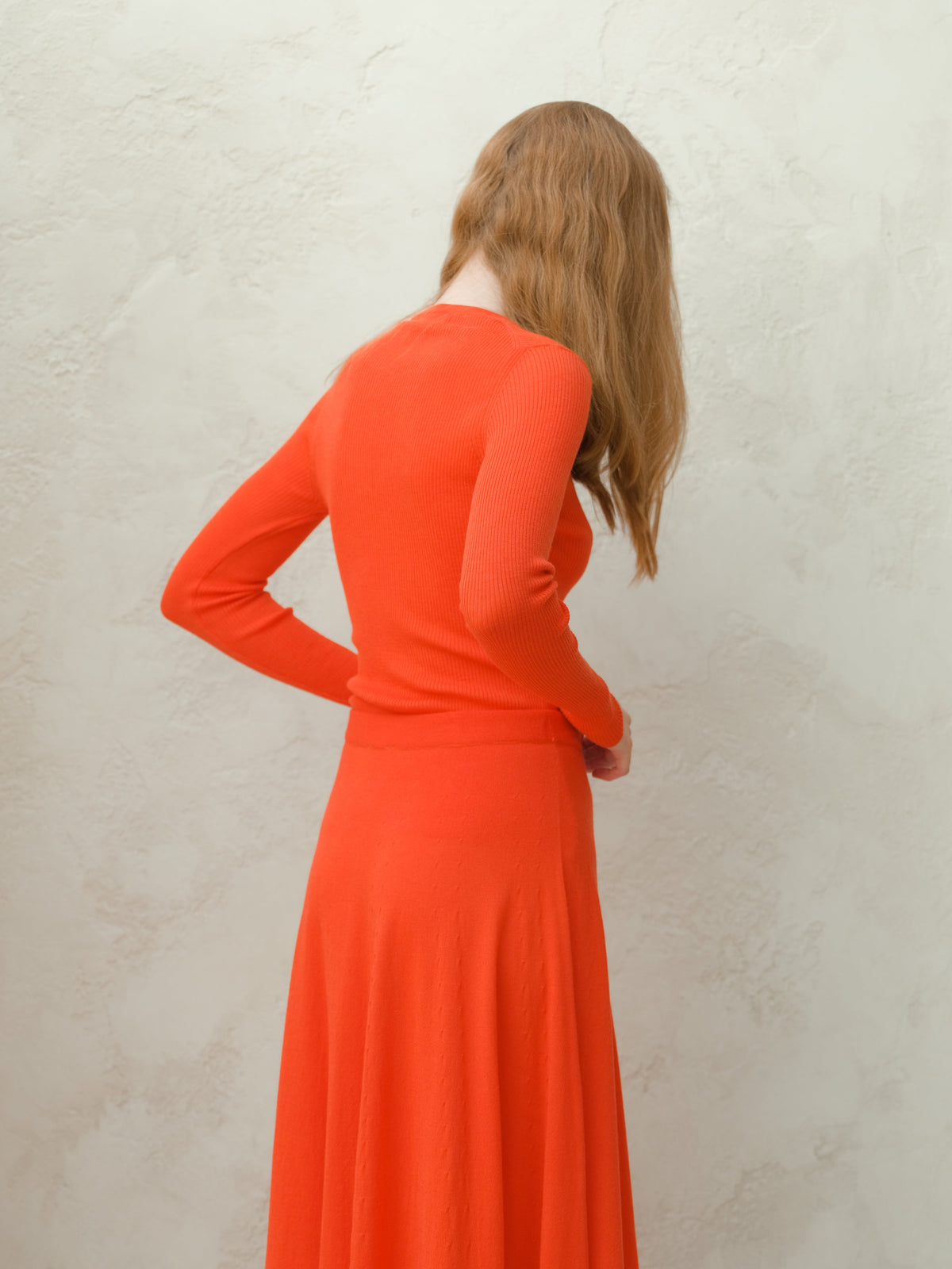Maglione a coste extra fine in lana merino