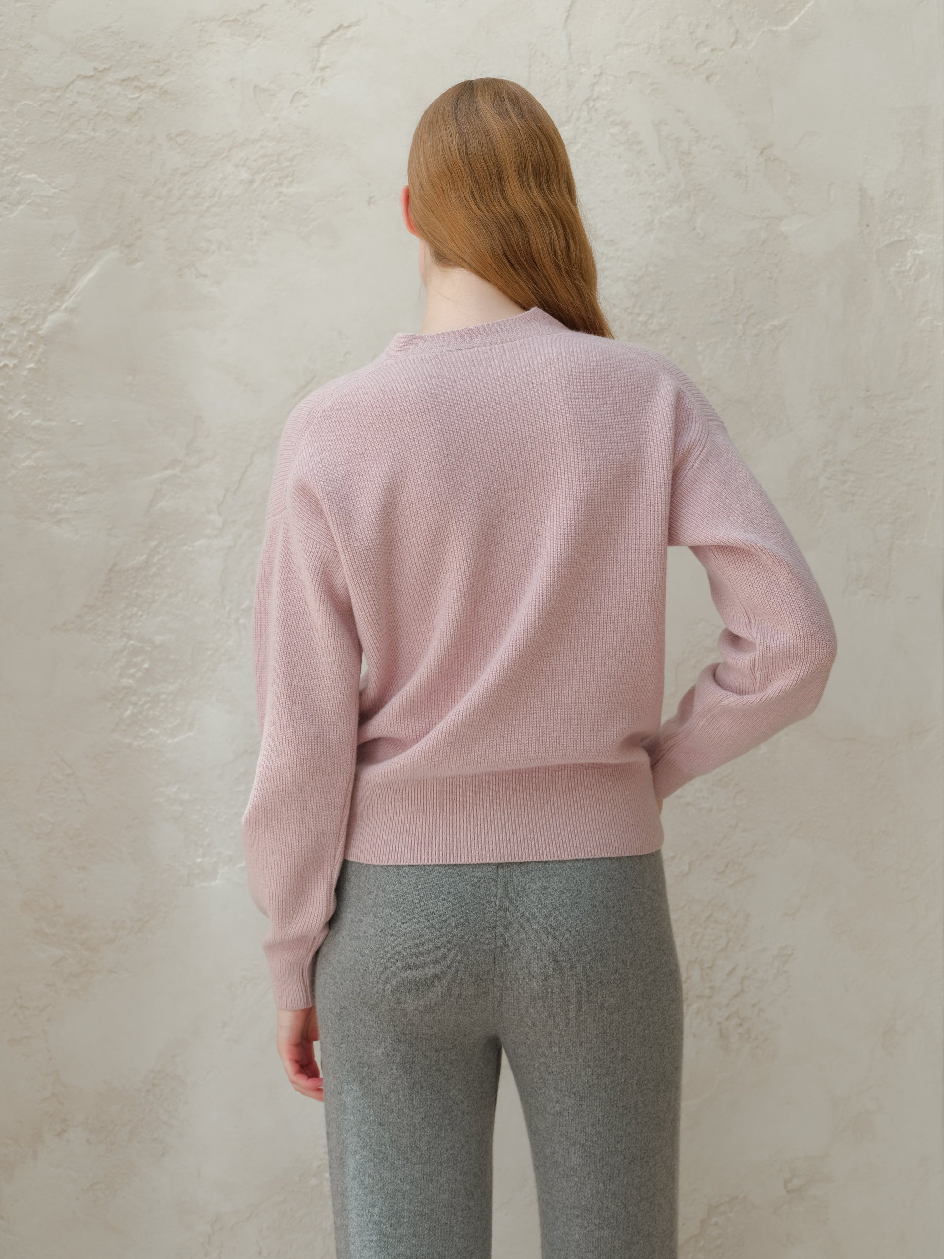 Cashmere Mix Ribbed Cardigan