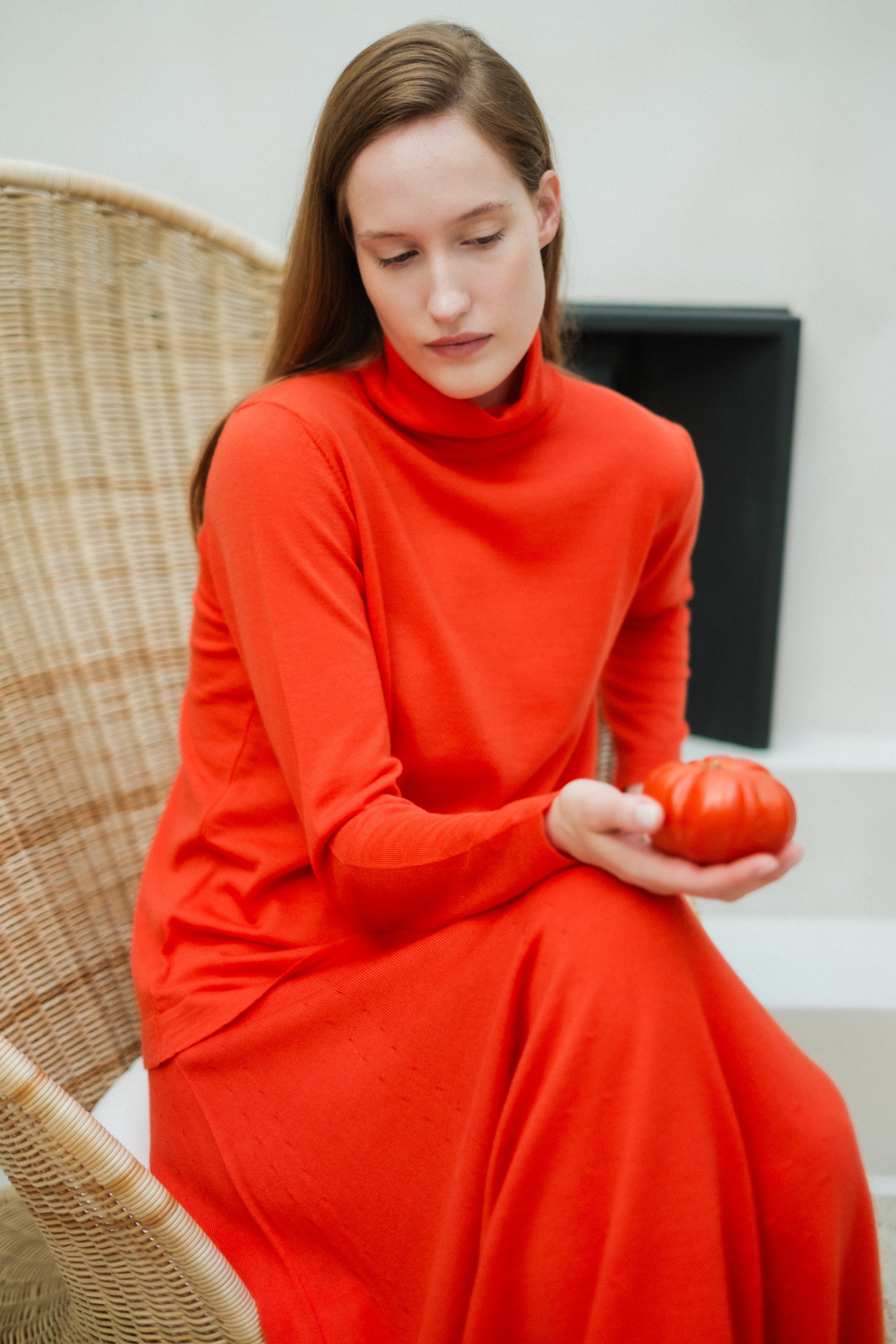 Extra Fine Merino Wool A-Line Skirt (3D-Knit)