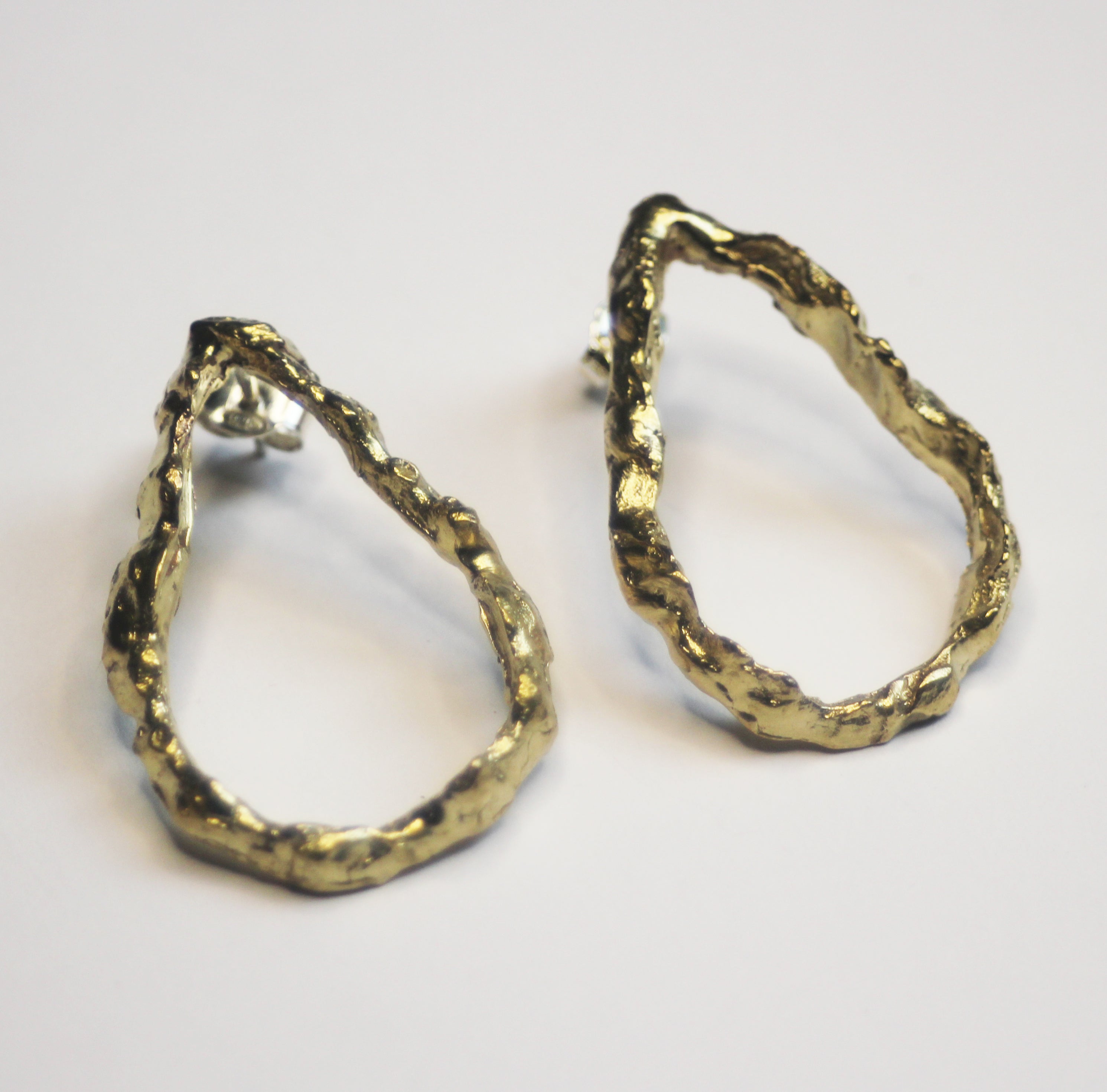 Big drop earrings - Brass