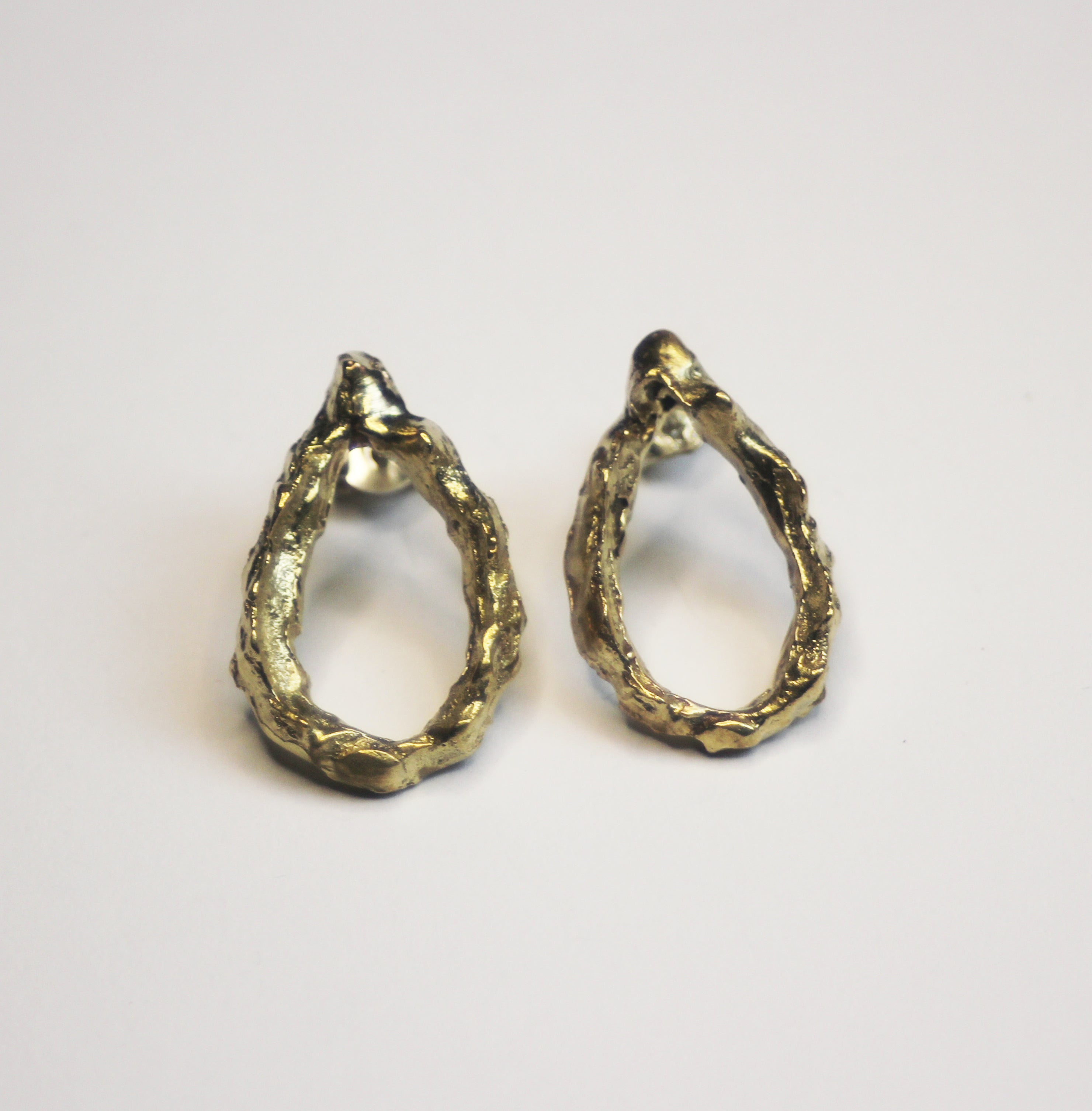 Medium drop earrings - Brass