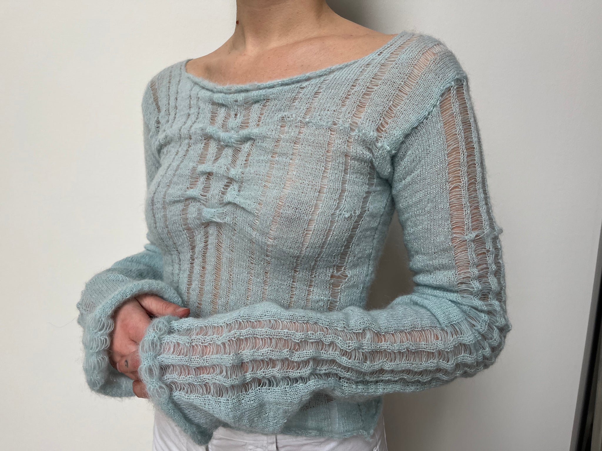 Babyblue mohair knit