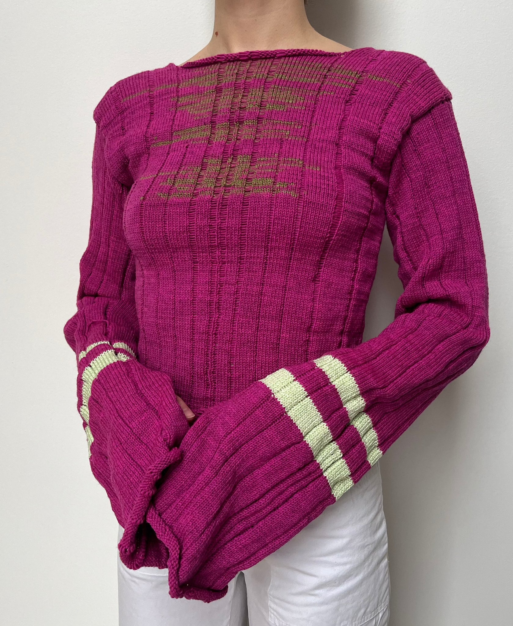 Pink wool knit