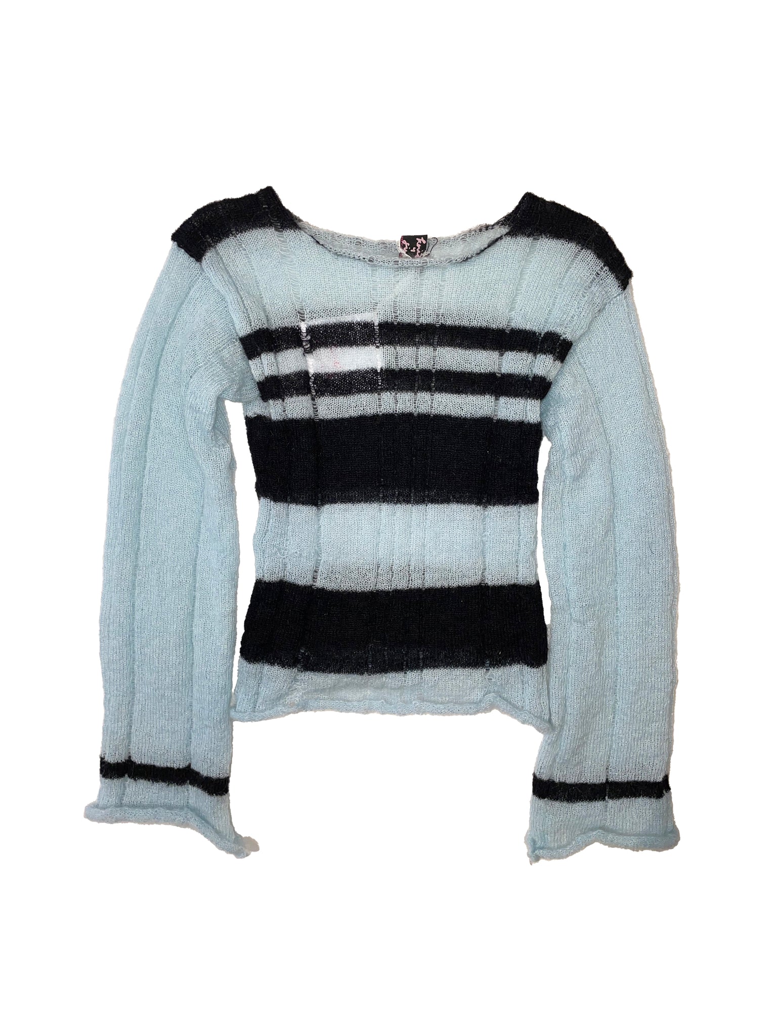 Blue & Black mohair knit