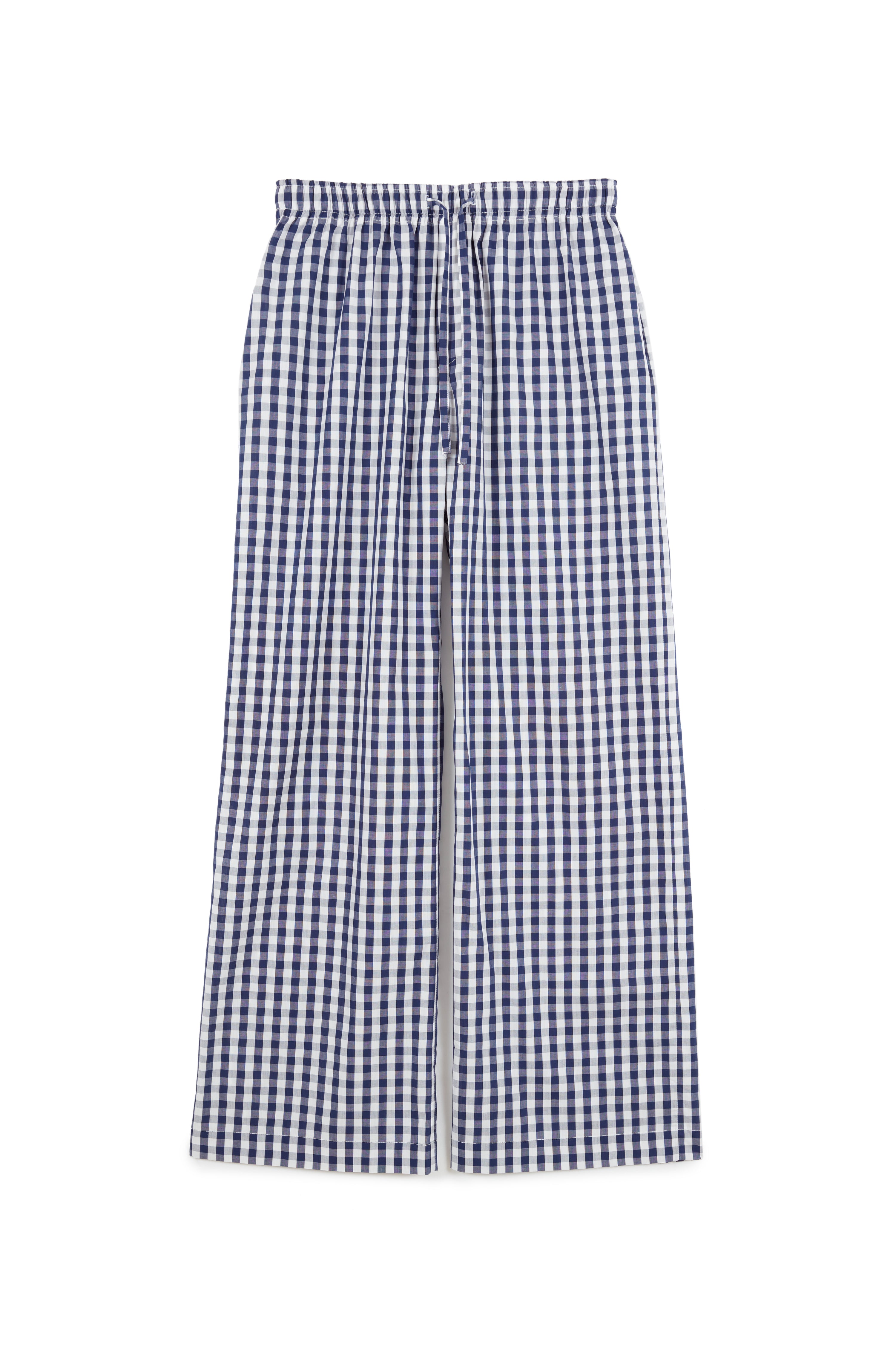 Gingham Cotton Pants