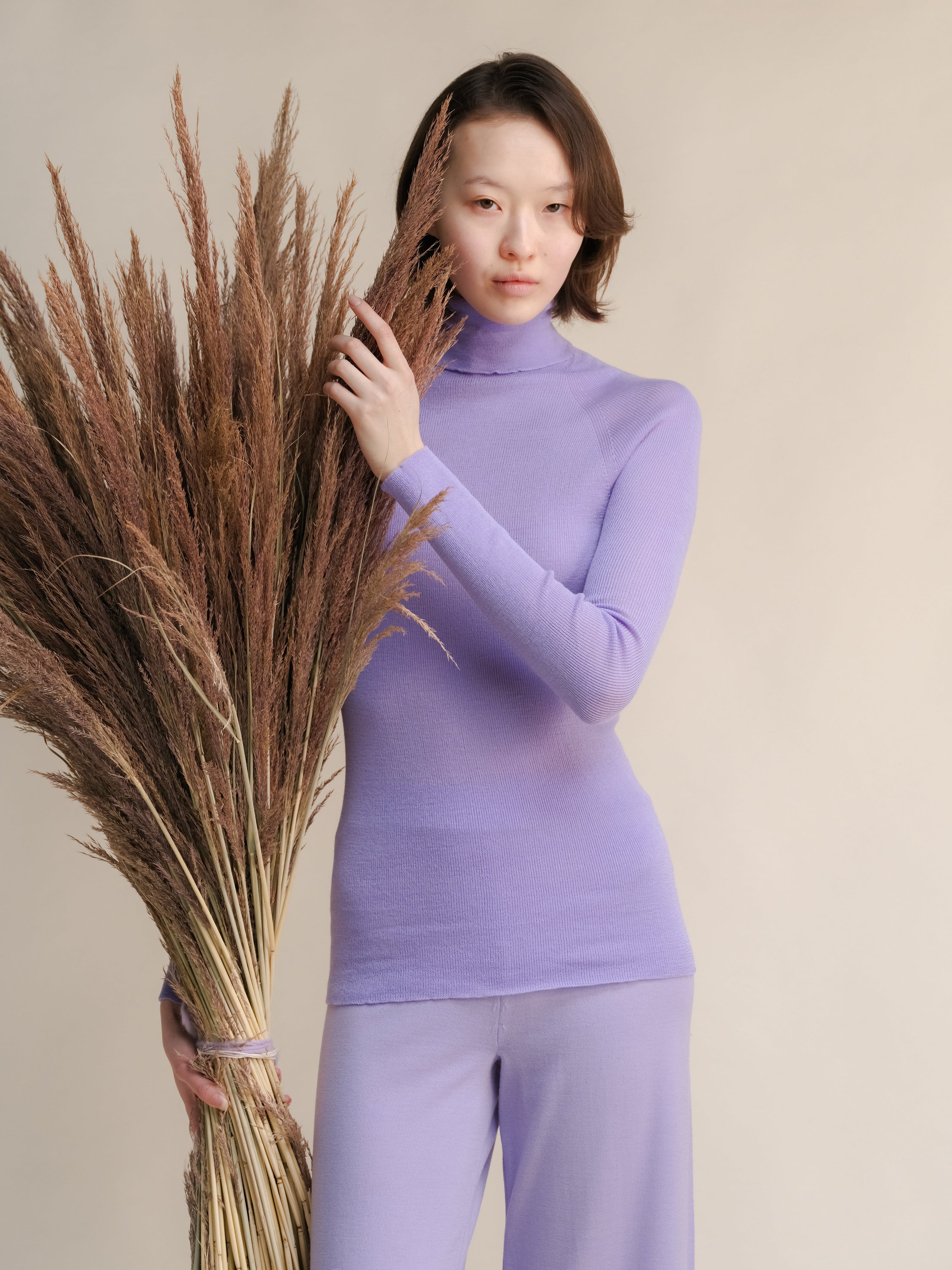 Extra Fine Merino Wool Ribbed Turtleneck (3D-Knit)