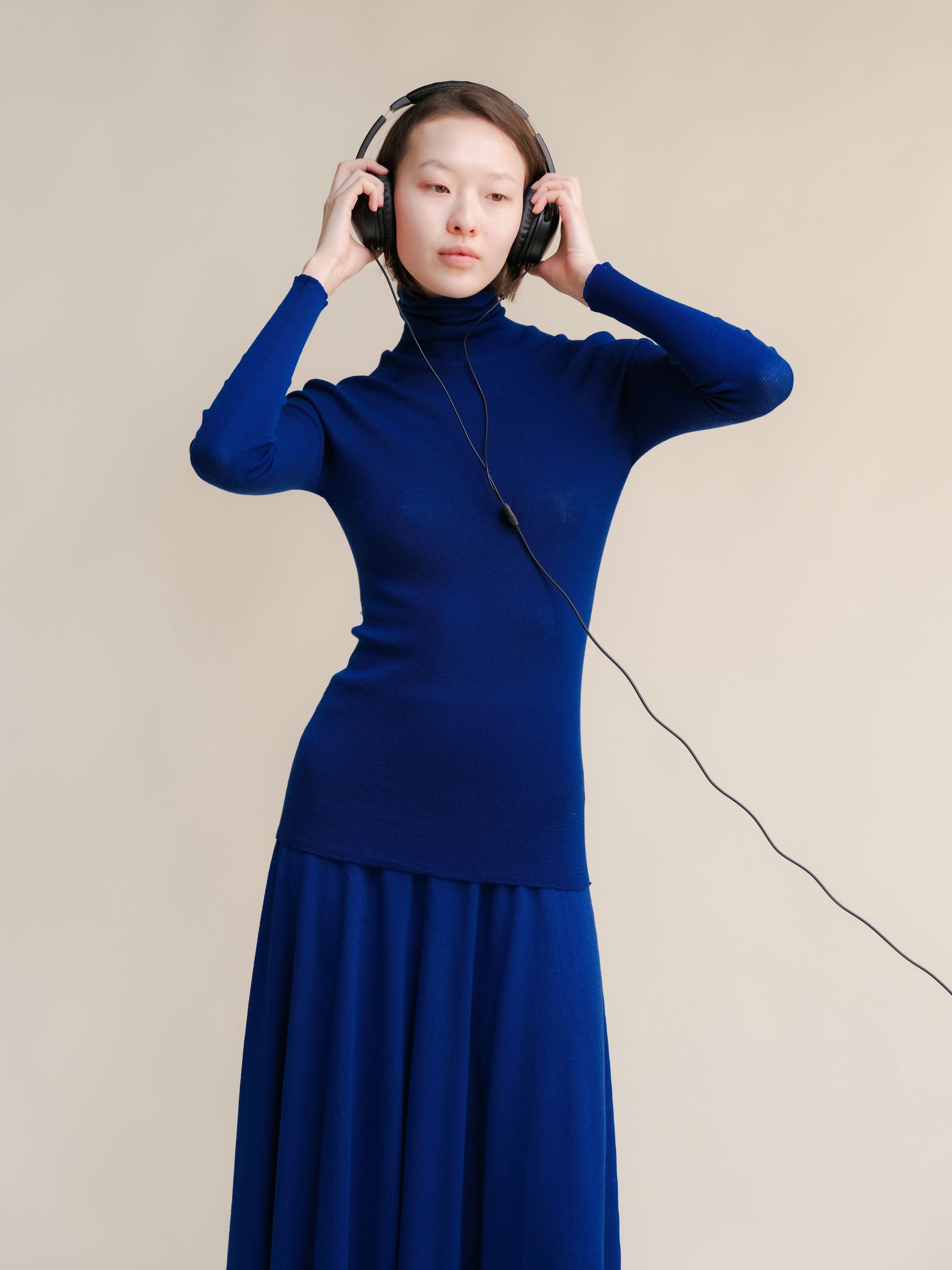 Extra Fine Merino Wool Ribbed Turtleneck (3D-Knit)