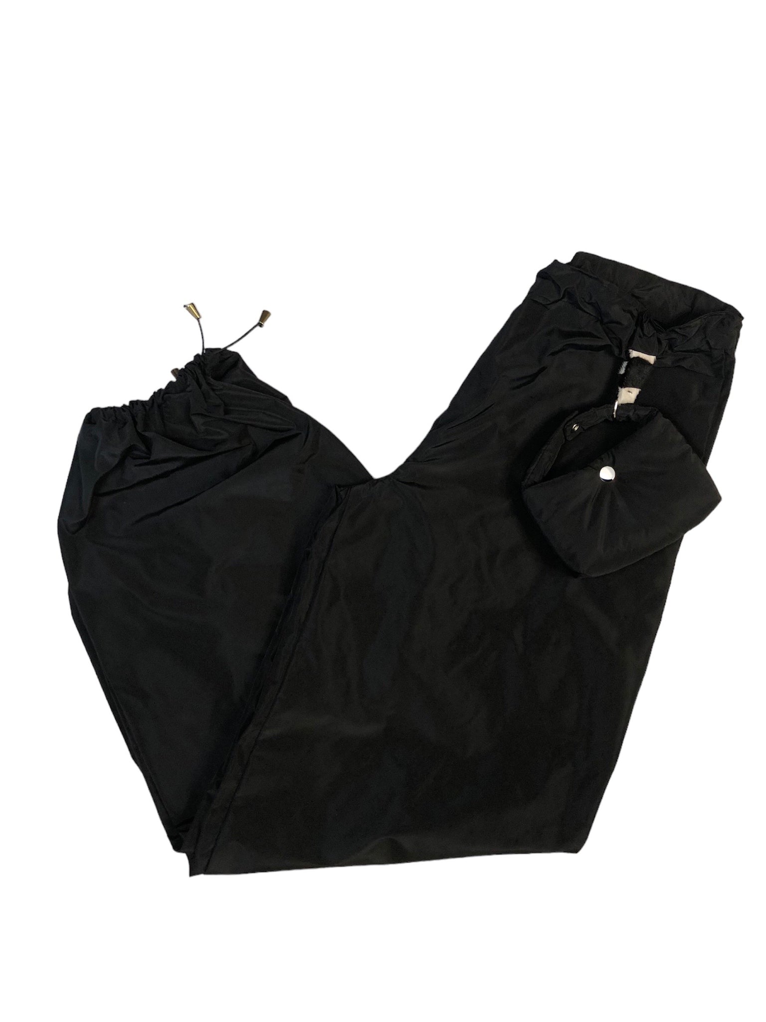 BLACK PUFFY TROUSERS