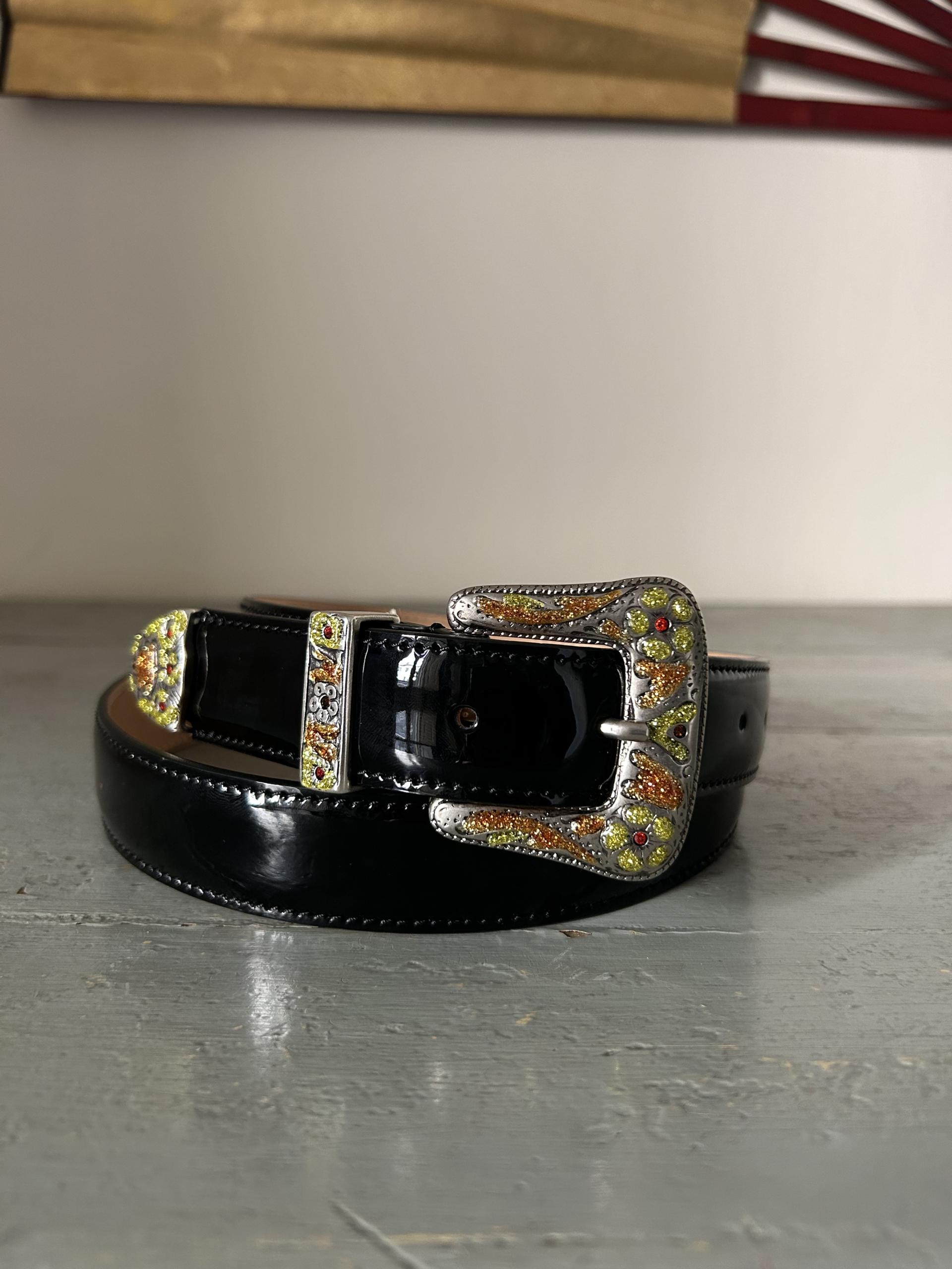 Rodeo belt – Black Patent Leather