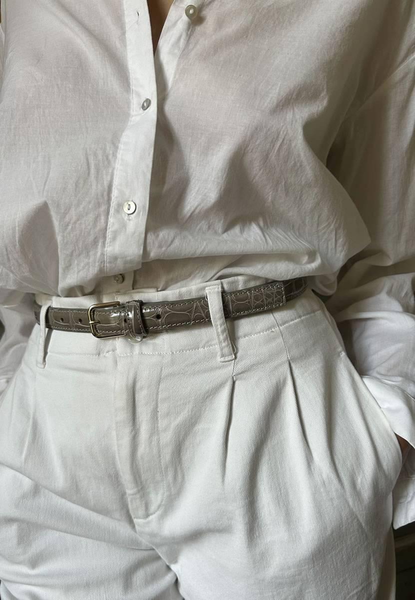 Skinny Belt - Light Grey