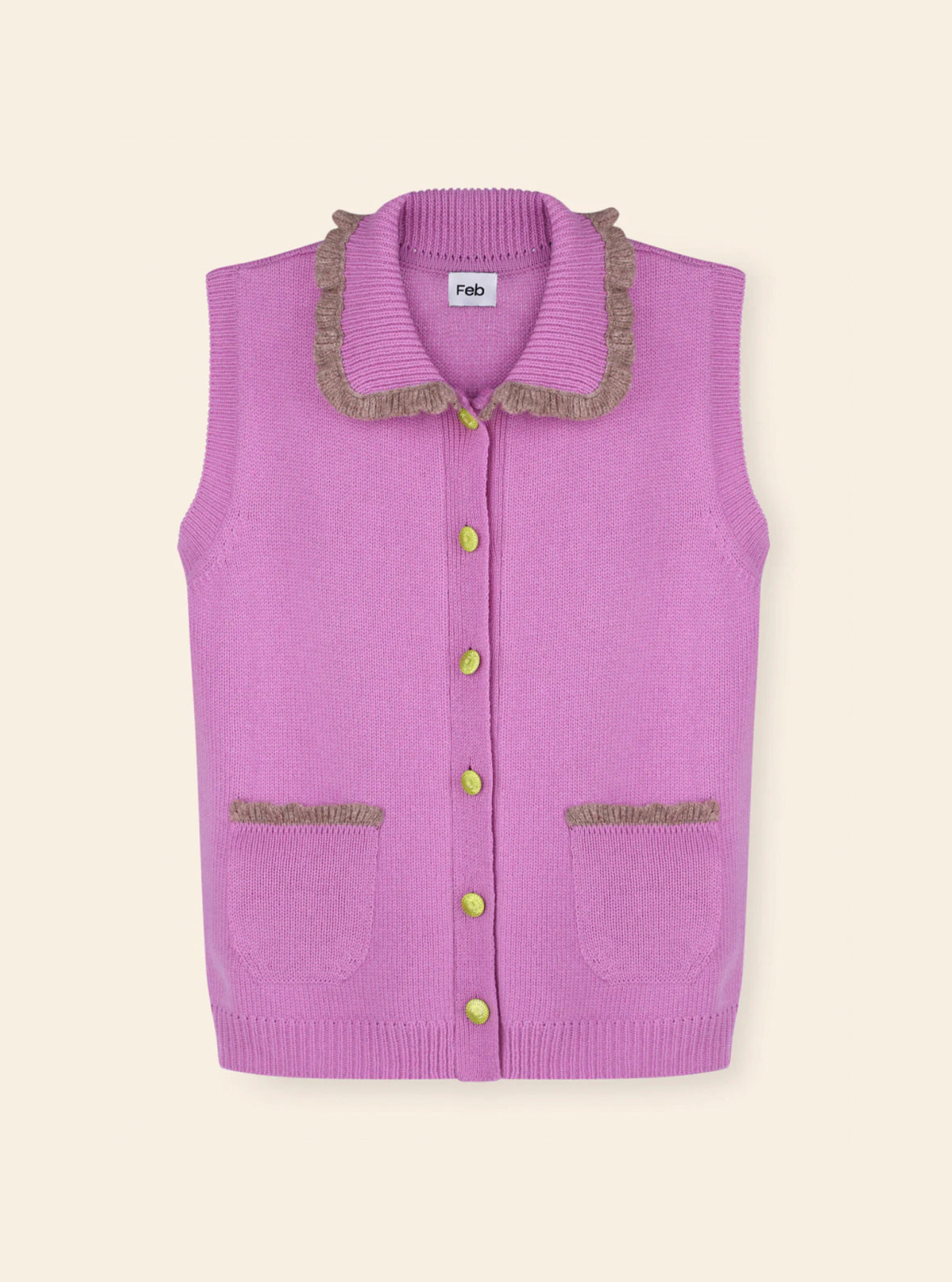 Pink Vest with Collar