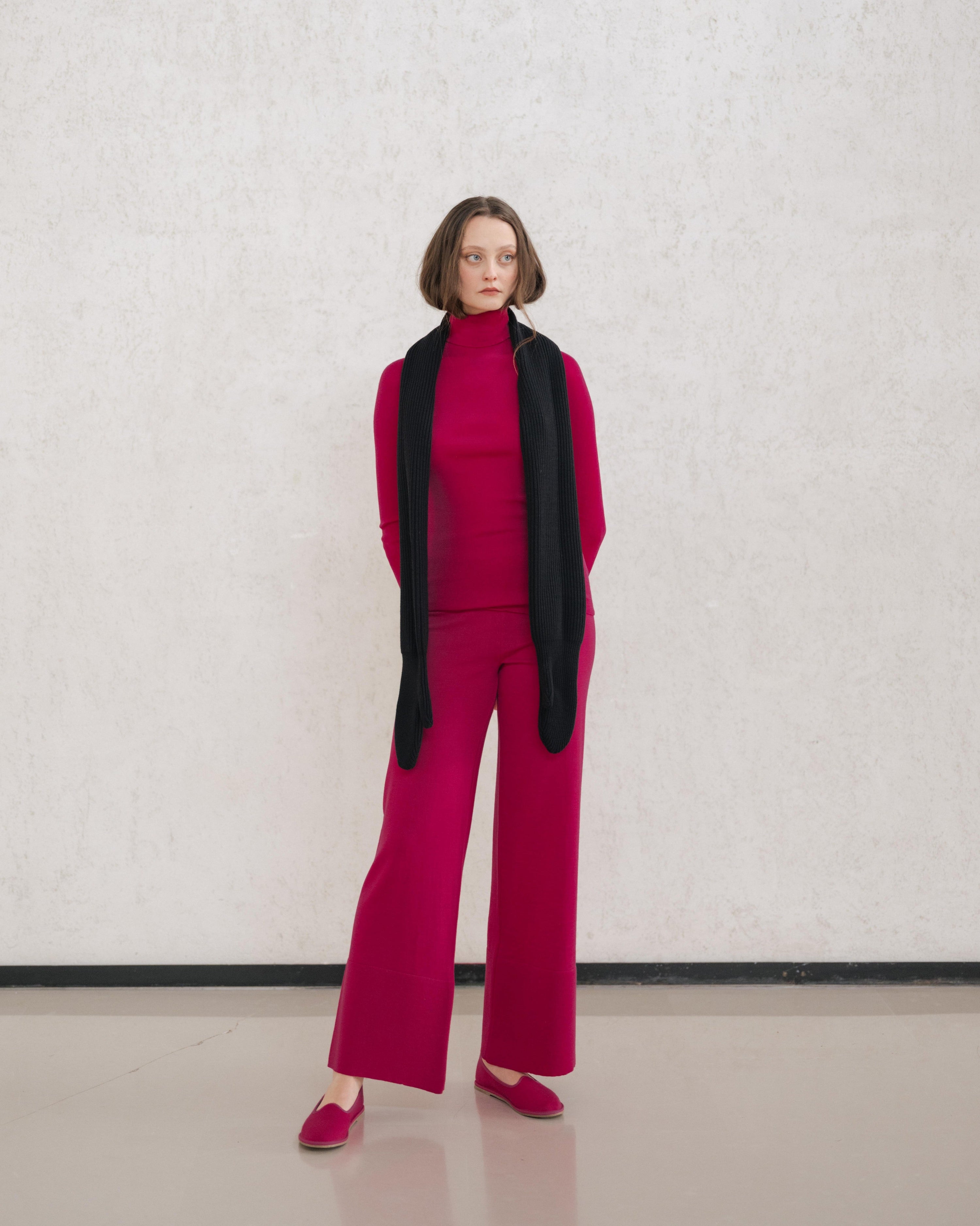 Extra Fine Merino Wool Ribbed Turtleneck (3D-Knit)