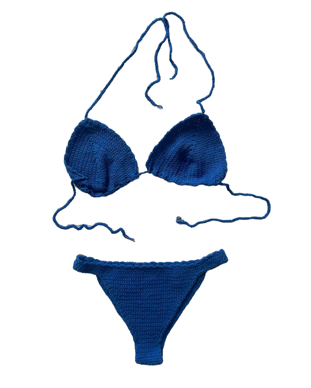 Royal Blue Knitted Bikini Set
