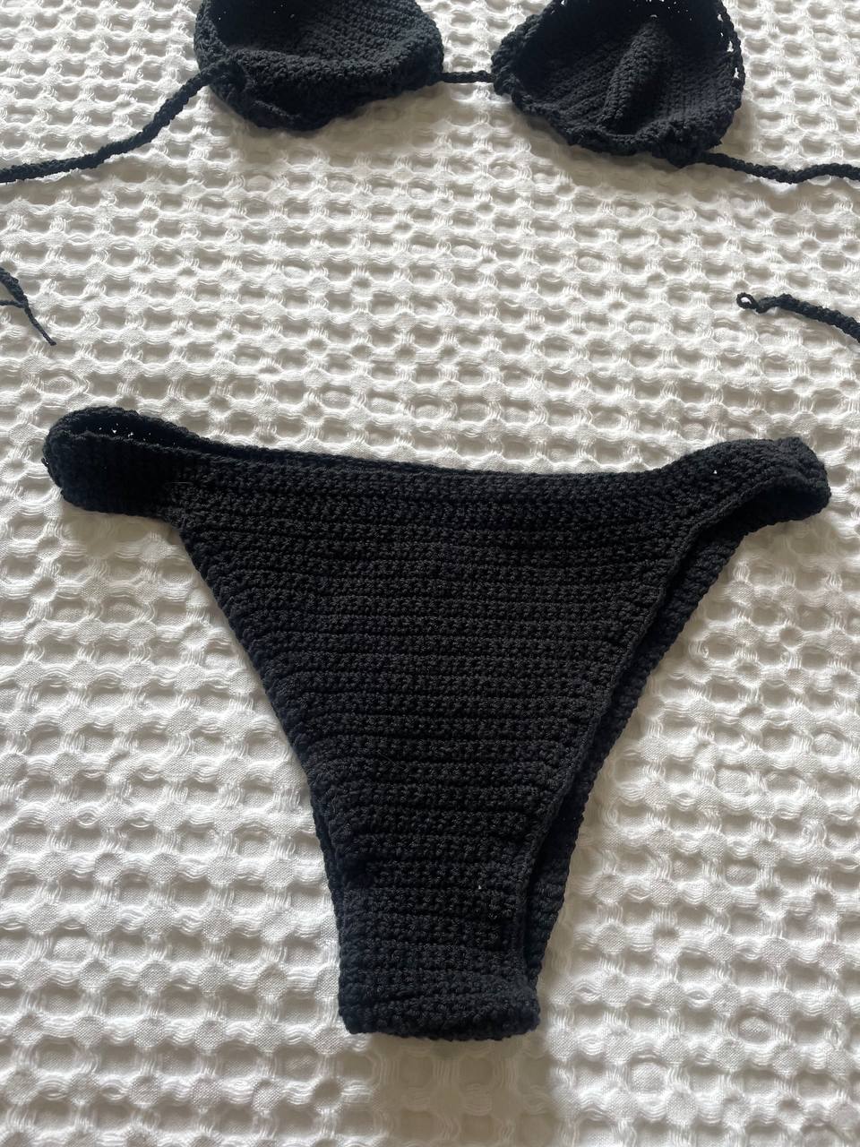 Black Knitted Bikini Set