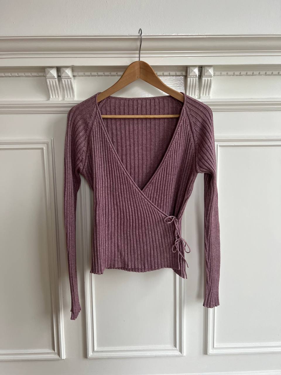 Cleo Wrap sweater - Plum