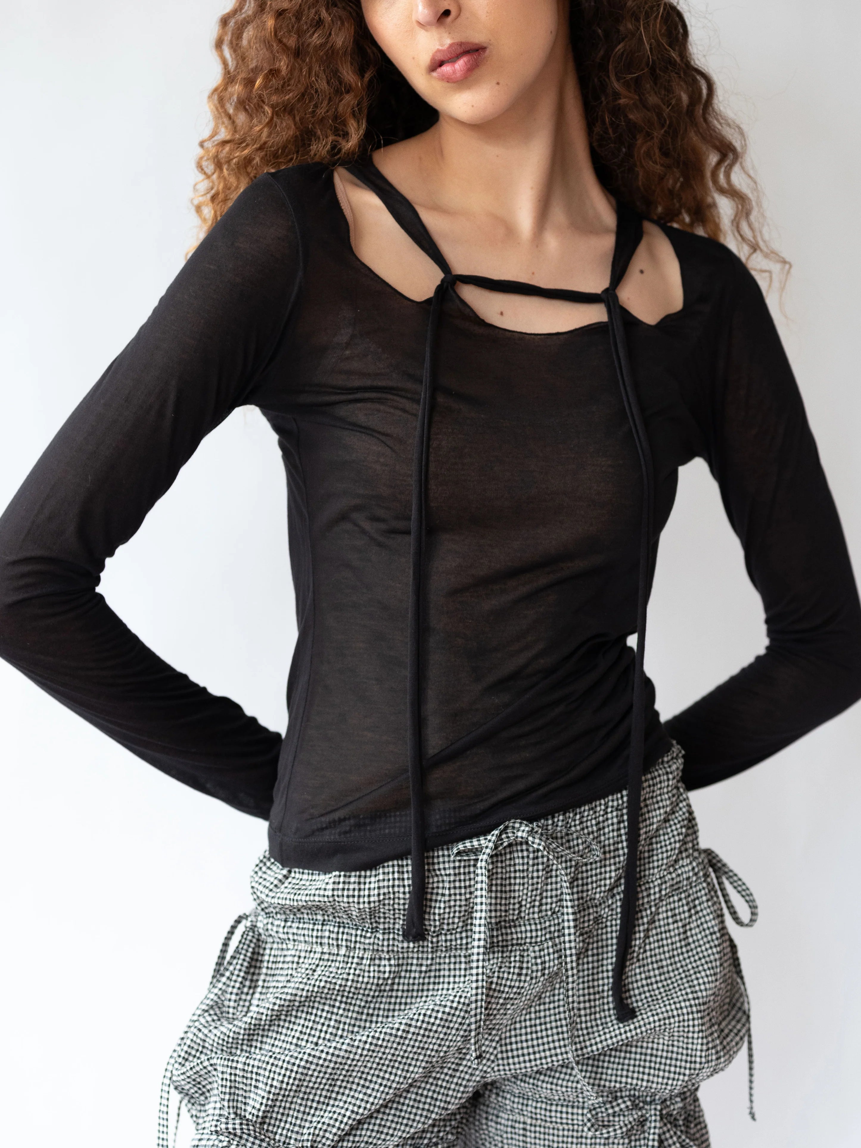 Linea Rope Top Black