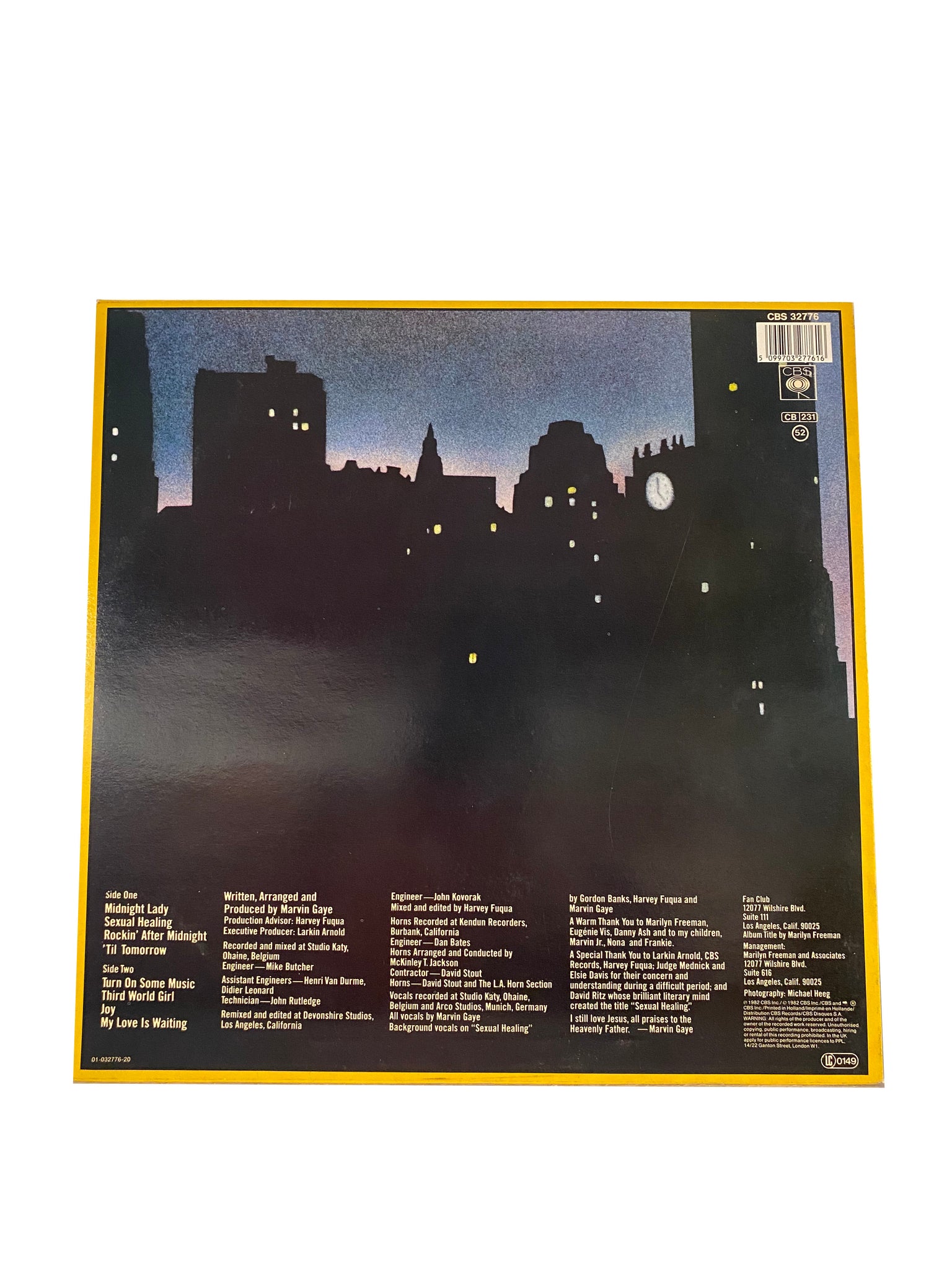 Midnight Love (LP; AlBUM; RE), by Marvin Gaye