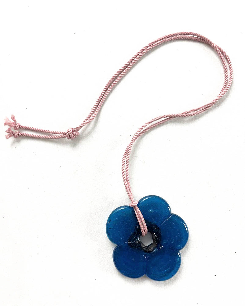 XL FLOWER PENDANT PINK/TURQUOISE